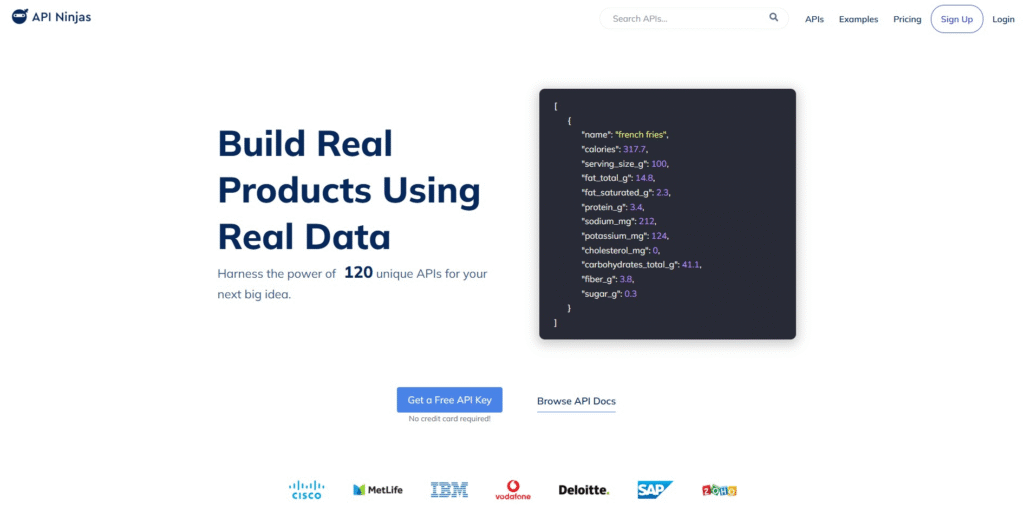 free api, api ninjas